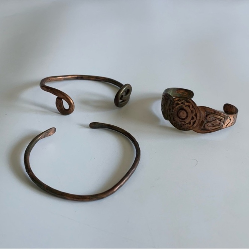 Copper Cuff Bracelet Lot Cottagecore Farmcore Hippie Prairie Boho Cowgirl